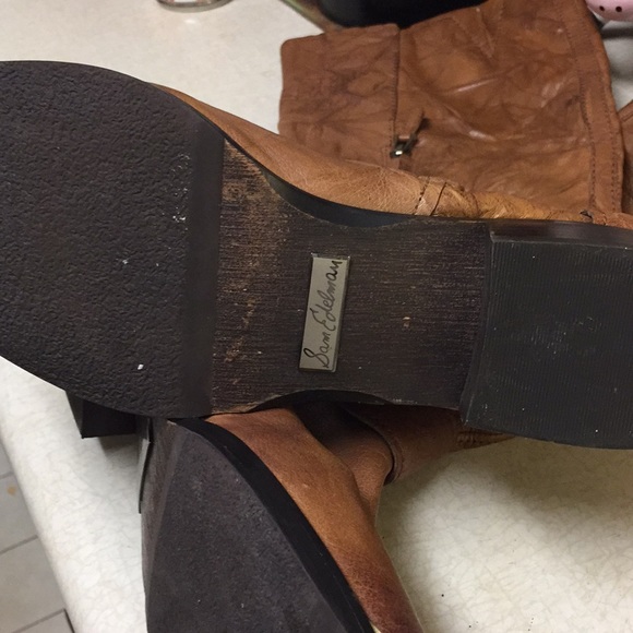 SAM EDELMAN TALL CRUSHED LEATHER BOOTS.WORN 1X EUC - Picture 6 of 8